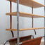 Jumbo bookcase by Luigi Massoni for Poltrona Frau. Libreria vintage cuoio anni 70, 70er Regal, étagère rétro chrome, estantería mid-century.
