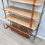 Jumbo bookcase by Luigi Massoni for Poltrona Frau. Libreria vintage cuoio anni 70, 70er Regal, étagère rétro chrome, estantería mid-century.