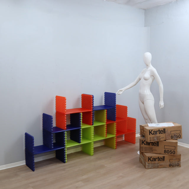 1999 Ron Arad for Kartell H&H modular plastic shelving. Étagère modulable H&H Kartell Ron Arad. Ron Arad Kartell H&H Regalsystem 8050.