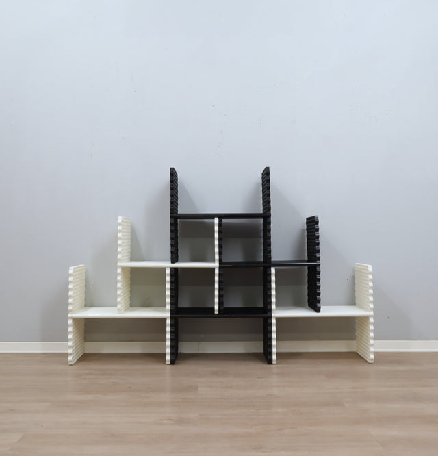 1999 Ron Arad for Kartell H&H modular plastic shelving. Étagère modulable H&H Kartell Ron Arad. Ron Arad Kartell H&H Regalsystem 8050.