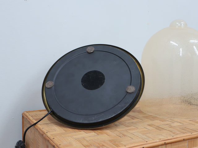 Lampade La Murrina Kuppellampen 70er Murano Pulegoso Glass & Gilded Brass Dome Lamps 70s verre Pulegoso laiton doré