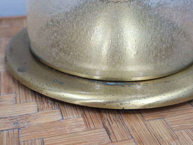 Lampade La Murrina Kuppellampen 70er Murano Pulegoso Glass & Gilded Brass Dome Lamps 70s verre Pulegoso laiton doré