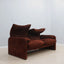 Maralunga 2 seater sofa in suede leather 1970s