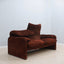 Maralunga 2 seater sofa in suede leather 1970s