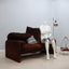 Maralunga 2 seater sofa in suede leather 1970s