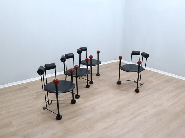 Postmoderne Sessel Memphis Group Chairs Postmodern chaises Mario Botta De Lucchi 1980s