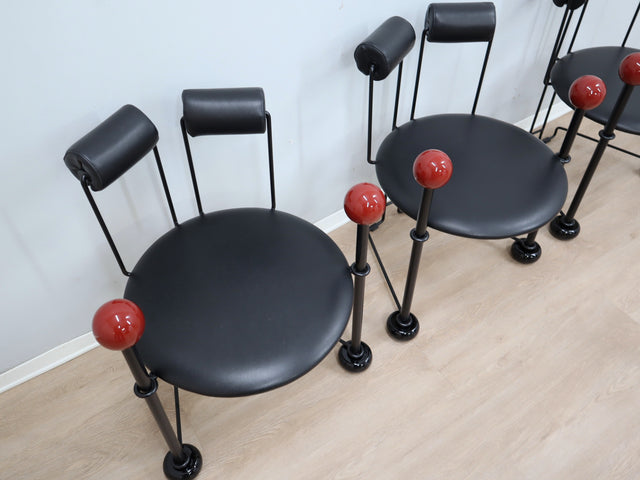 Postmoderne Sessel Memphis Group Chairs Postmodern chaises Mario Botta De Lucchi 1980s