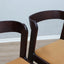 Six 1970s Italian mahogany chairs with golden velvet seats; chaises en acajou et velours; sedie vintage in mogano e velluto; Mahagoni Samt Stühle.