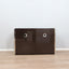 Mario Sabot small sideboard 1970s. Credenza marrone e acciaio. Petit buffet vintage laqué. Vintage Anrichte Design. Aparador diseño italiano Sabo