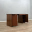 Afra & Tobia Scarpa "Artona" Executive Desk for Maxalto 1975 walnut burl and cognac leather