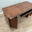 Maxalto Artona desk by Scarpa in walnut burl & cognac leather. Scrivania vintage design italiano. Bureau en loupe de noyer. Luxus Schreibtisch.