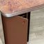 Afra & Tobia Scarpa "Artona" Executive Desk for Maxalto 1975 walnut burl and cognac leather