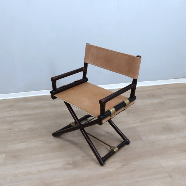 McGuire Director’s bamboo and leather chair 1950s