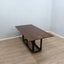 1970s McGuire convertible rattan & oak console dining table with brass. Table console convertible McGuire 70s. McGuire Rattan Klapptisch 1970er.
