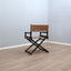 1950s McGuire bamboo and leather director's chair. Chaise metteur en scène McGuire bambou cuir 1950. McGuire Regiestuhl Bambus Leder 1950er.