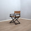 1950s McGuire bamboo and leather director's chair. Chaise metteur en scène McGuire bambou cuir 1950. McGuire Regiestuhl Bambus Leder 1950er.