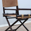 1950s McGuire bamboo and leather director's chair. Chaise metteur en scène McGuire bambou cuir 1950. McGuire Regiestuhl Bambus Leder 1950er.