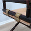 1950s McGuire bamboo and leather director's chair. Chaise metteur en scène McGuire bambou cuir 1950. McGuire Regiestuhl Bambus Leder 1950er.