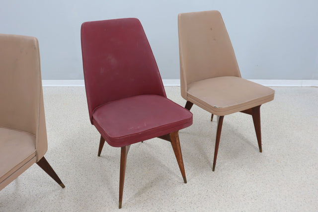 Melchiorre Bega mid century chairs 1950s, set of 4