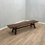 1970s brutalist solid walnut bench by Giovanni Michelucci. Panca noce massello vintage. Banc en noyer massif. 1970er Nussbaum Bank.