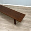 1970s brutalist solid walnut bench by Giovanni Michelucci. Panca noce massello vintage. Banc en noyer massif. 1970er Nussbaum Bank.