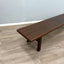 1970s brutalist solid walnut bench by Giovanni Michelucci. Panca noce massello vintage. Banc en noyer massif. 1970er Nussbaum Bank.