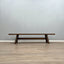1970s brutalist solid walnut bench by Giovanni Michelucci. Panca noce massello vintage. Banc en noyer massif. 1970er Nussbaum Bank.