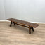 1970s brutalist solid walnut bench by Giovanni Michelucci. Panca noce massello vintage. Bac en noyer massif. 1970er Nussbaum Bank.