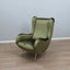 1950s Italian armchair Senior Zanuso style green velvet