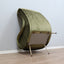 1950s Italian armchair Senior Zanuso style green velvet