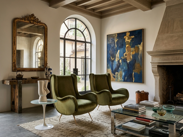 Pair of 1950s Italian armchairs Senior Zanuso style green velvet