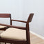 Set of 6 1960s Niels Otto Møller Danish solid teak dining chairs in off-white bouclé fabric. Set 6 sedie teak danesi anni 60 bouclé.