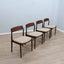 Set of 6 1960s Niels Otto Møller Danish solid teak dining chairs in off-white bouclé fabric. Set 6 sedie teak danesi anni 60 bouclé.