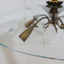 Mid-Century brass and glass chandelier Pietro Chiesa 1940s