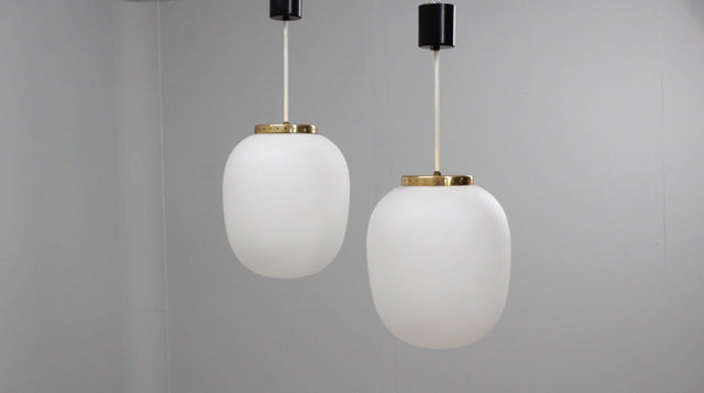 Mid century STILNOVO pendant globe lamp 1950s