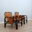 Pair of 1960s Tito Agnoli lounge chairs in restored Italian leather. Design vintage anni 60 cuoio. Cuir vintage italien. Sessel Leder. Butacas cuero.