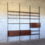 Mid century teak bookshelf wall unit 1950s