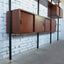 Mid century teak bookshelf wall unit 1950s