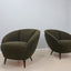 Mid century bouclè egg armchairs 1950s