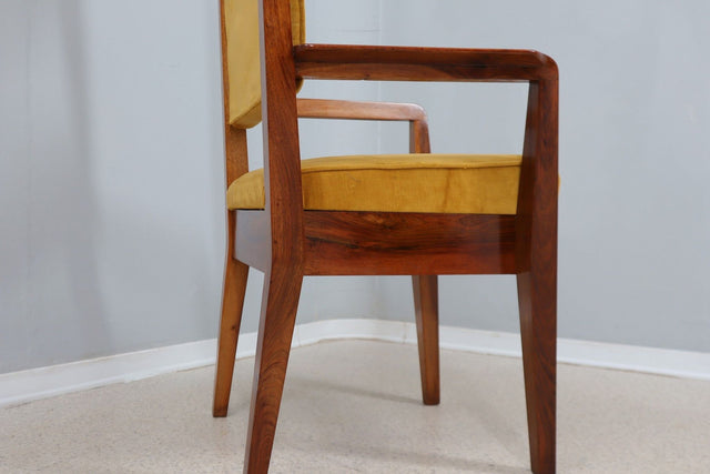 Mid century high back chair Italy 1950s