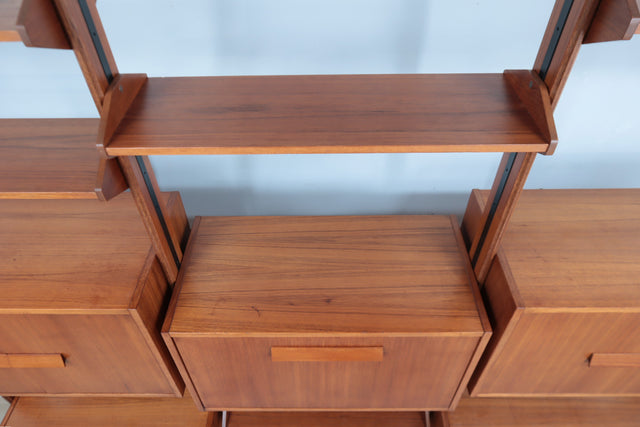 Mid century teak modular bookcase AV Arredamenti 1960s