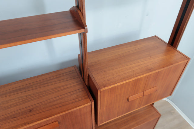 Mid century teak modular bookcase AV Arredamenti 1960s