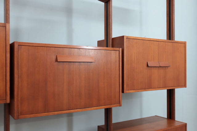 Mid century teak modular bookcase AV Arredamenti 1960s