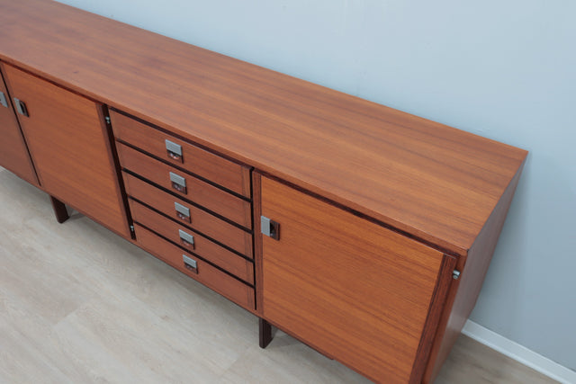 Mid century Italian design teak sideboard 1950s