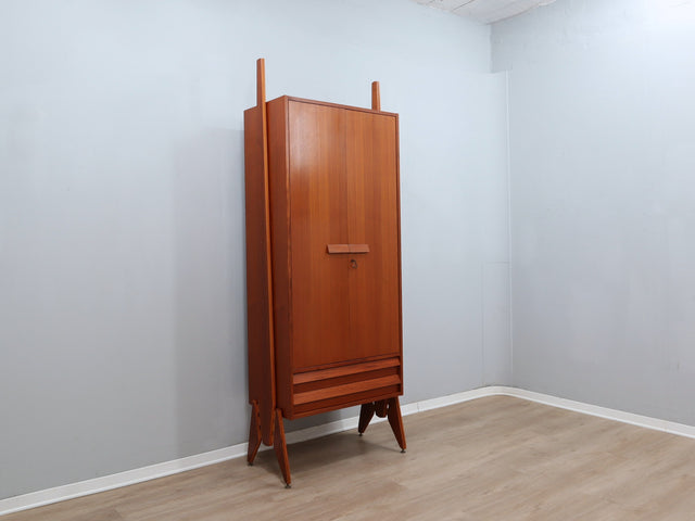 Italian Mid-Century Mobile Contenitore armoire teck anni 60 Wardrobe vintage italienischer Schrank