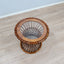 1950s Italian Franco Albini for Vittorio Bonacina woven rattan and bamboo round glass coffee table basse ronde en rotin et bambou