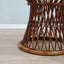 1950s Italian Franco Albini for Vittorio Bonacina woven rattan and bamboo round glass coffee table basse ronde en rotin et bambou