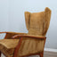Camea 50s reclining armchairs mustard velvet. Poltrone vintage legno massello. Fauteuils rétro moutarde. 50er Samt Sessel. Sillones mid-century retro