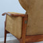 Camea 50s reclining armchairs mustard velvet. Poltrone vintage legno massello. Fauteuils rétro moutarde. 50er Samt Sessel. Sillones mid-century retro