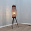 Mid century scandinavian tripode rattan floor lamp 1950s